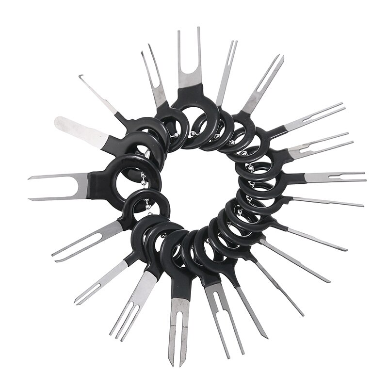 100 stk pin ejektor wire kit ekstraktor auto terminal fjernelse stik sæt pick stik crimp pin tilbage nål