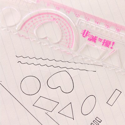 1pc Simple STYLE bonbon couleur plastique règle transparente règle pour enfants règle fournitures scolaires kawaii dessin fournitures