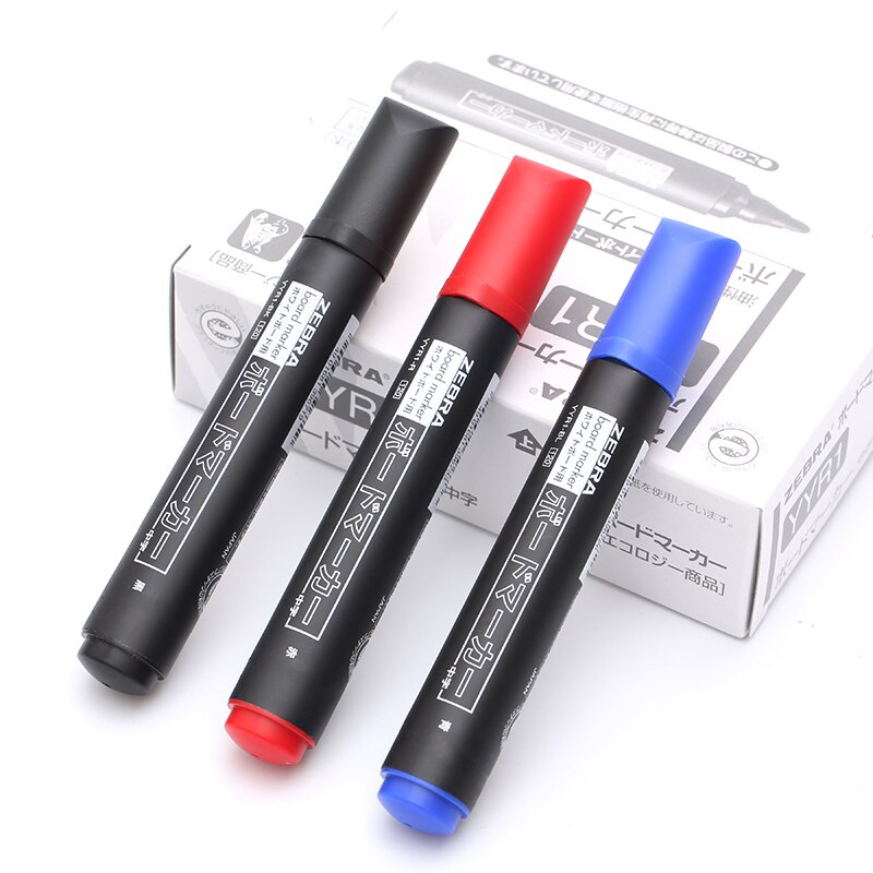 1 peça zebra 2.5mm caneta marcador apagável 1 peça escola quadro branco seco apagar marcadores azul preto vermelho material de escritório/yyr2