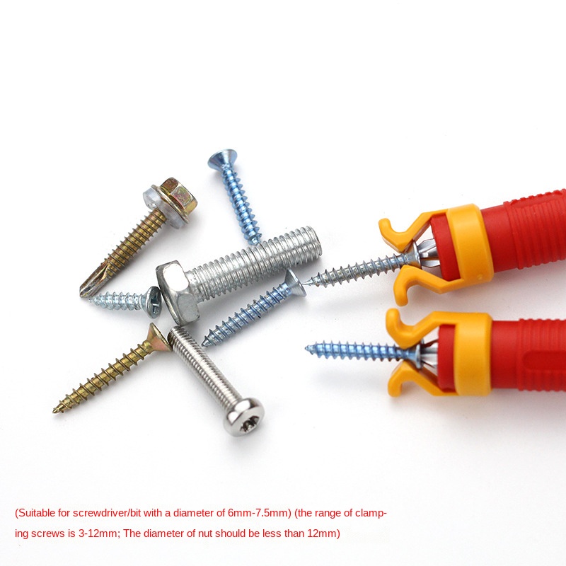 2Pcs Generic plastic Screw Holder Clamper Fixing Set Screw Screw Holder Bit Fixing Sleeve Woodworking Tools Universal