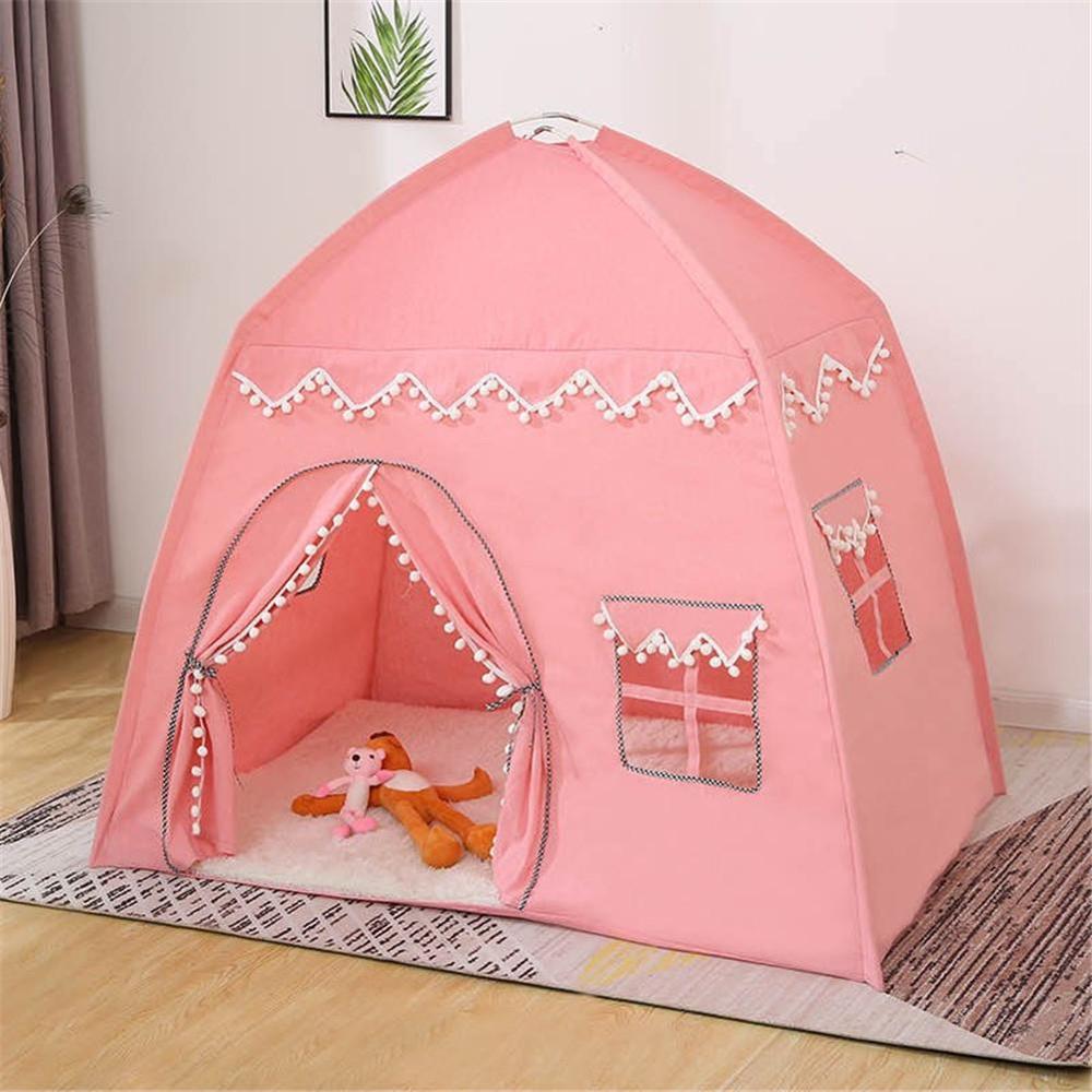 Children Play Tent Large Space Foldable Play House Princess Castle Cabin Tent For Kids Birthday Christmas