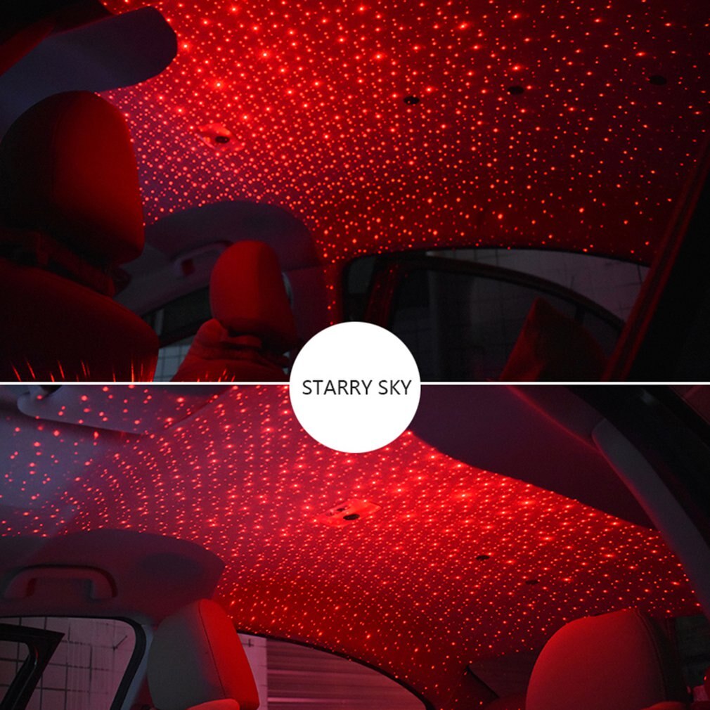 Interni auto Modifica auto Lampada Da Soffitto scatola Bracciolo stellato Meteora Lampada Stellato di Proiezione riflettore