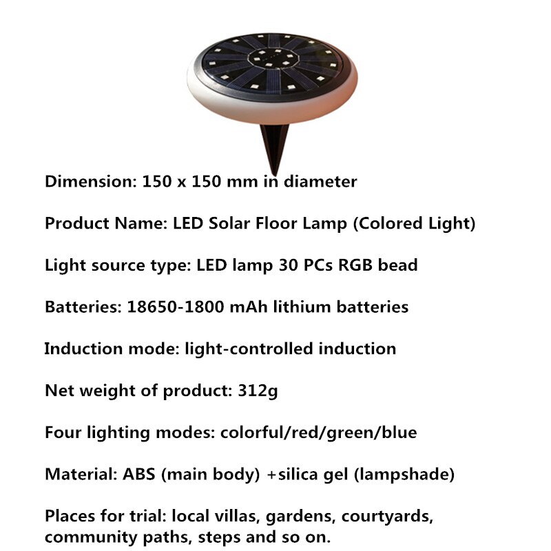 Ground Light Deck Lights Led Carrabile Driveway Light Waterproof RGB Garden Pathway 30pcs for Home Yard Luces De Suelo Solar