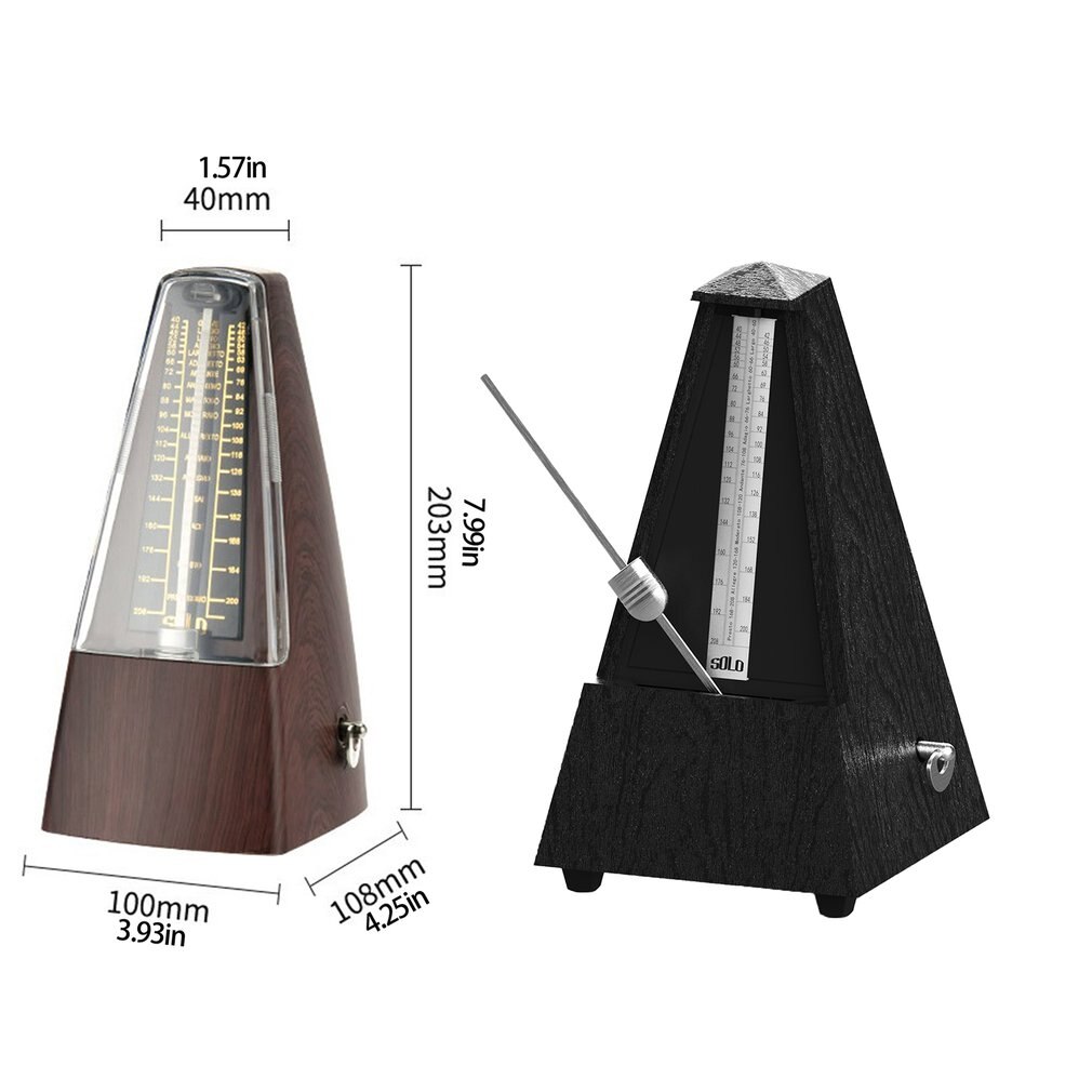 -Retro Piano Mechanical Metronome Antique Metronome Pendulum Mecanico Wood Color For Universal Piano Guitar Violin Musical