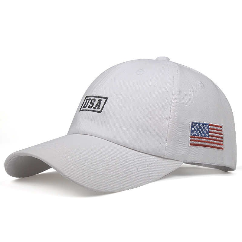 Amerikaanse vlag baseballpet heren dames adelaar snapback vader hoed bot casual zonnehoed trucker snapback pet gorras: Wit