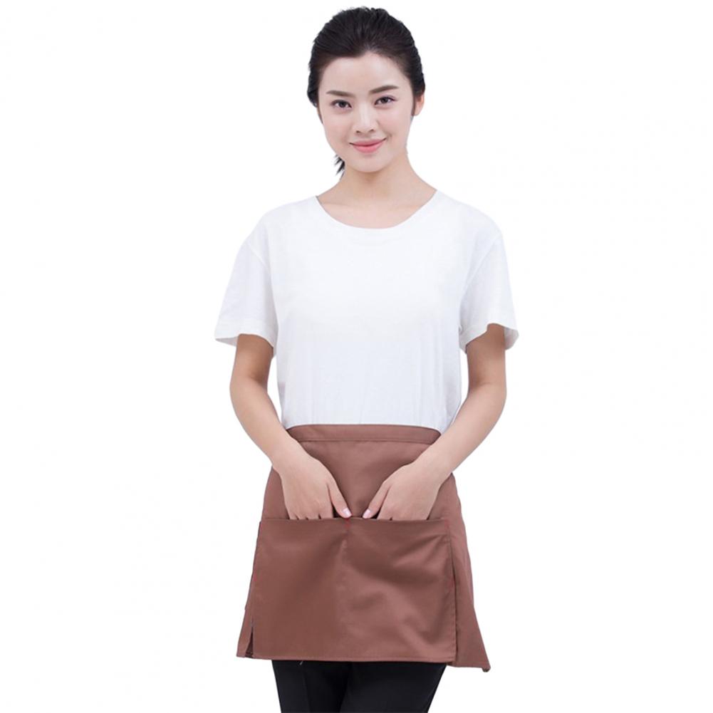 Halbschürze mit Taschen für Männer, Frauen, Erwachsene, atmungsaktive Schürze, kurz geschlitzte Schürzen, Küche, Kochschürze, Kochkostüm: Lila