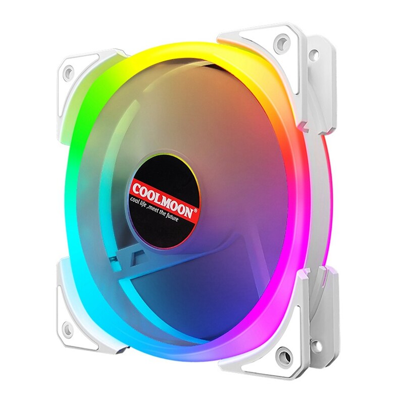 Coolmoon computer-lüfter 12cm leise pwm intelligente temperaturregelung lüfter 5v argb shenguang synchron-cpu-lüfter pc-lüfter