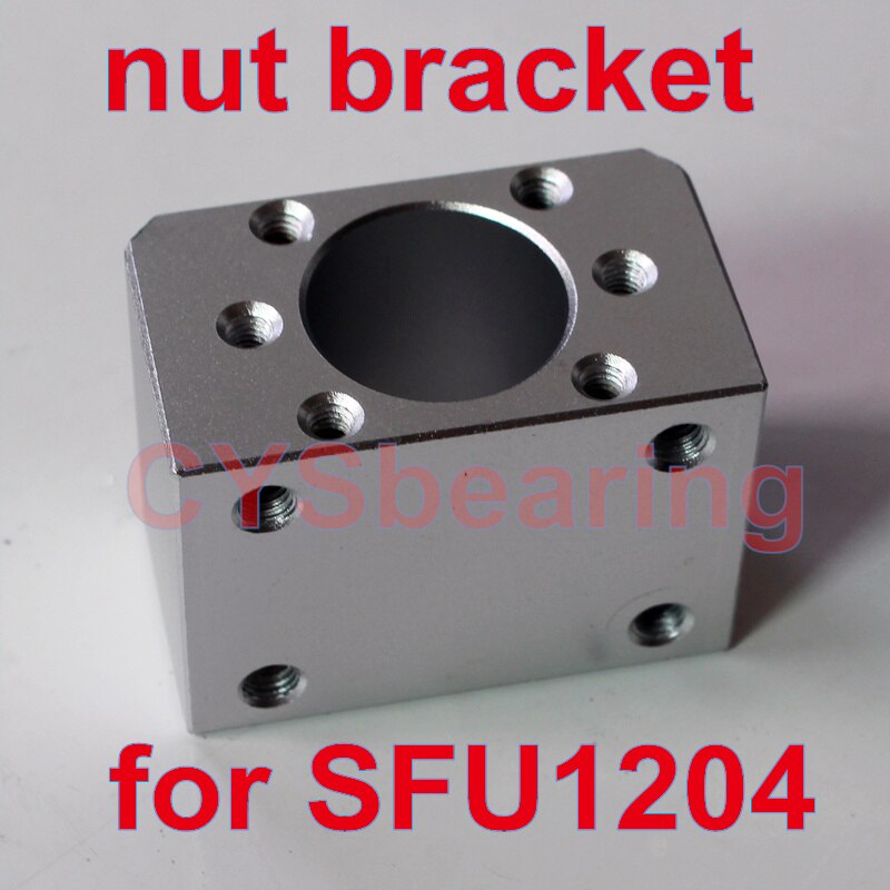 Sfu 1204 22mm or 24mm hål storlek kulskruv mutterhus aluminium material monteringsfäste för kulskruv 1204 cnc delar