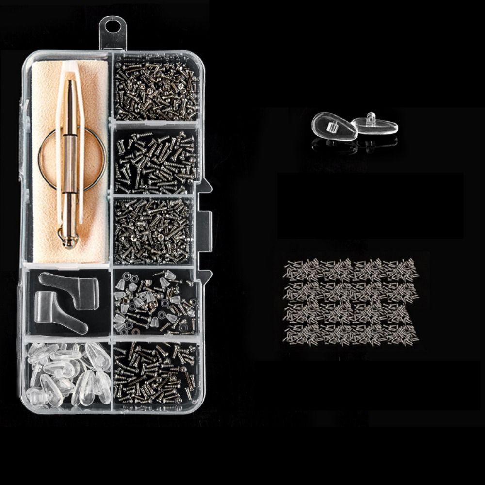 Kit de réparation de lunettes en Silicone, plaquettes nasales antidérapantes remplaçables, Kit de réparation universel et Durable, outils de réparation de lunettes, accessoires de réparation