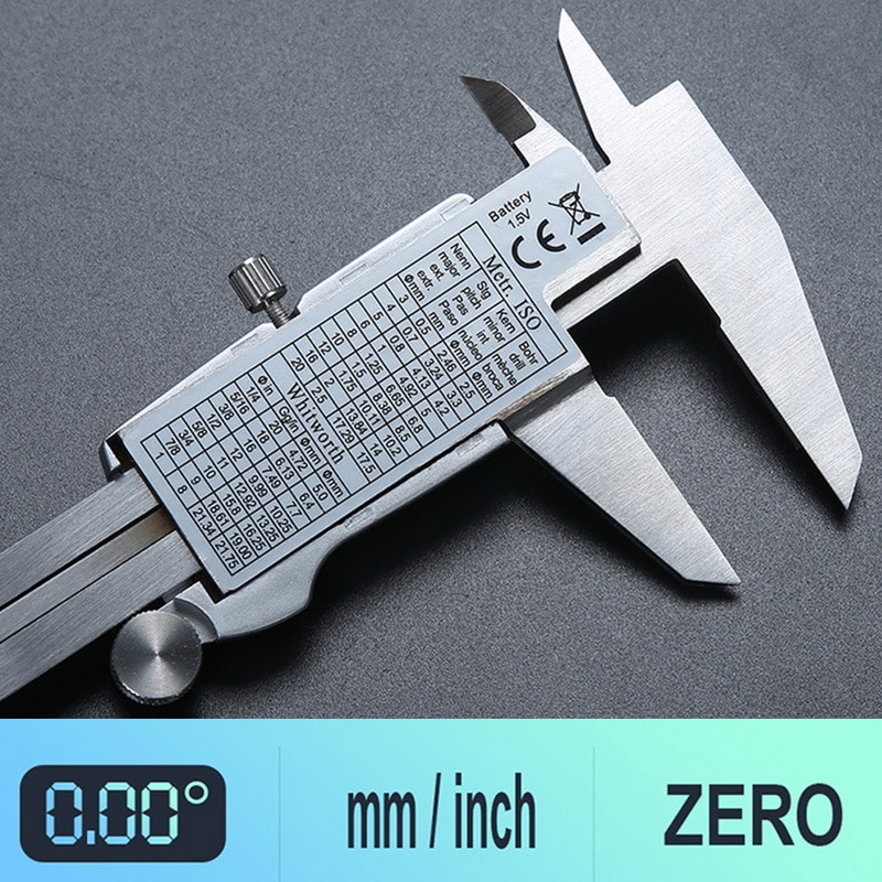 Calibrador Vernier Digital electrónico de acero inoxidable calibre Digital de 6 pulgadas 0-150mm Micrómetro de Metal herramienta de medición calibrador de calibres