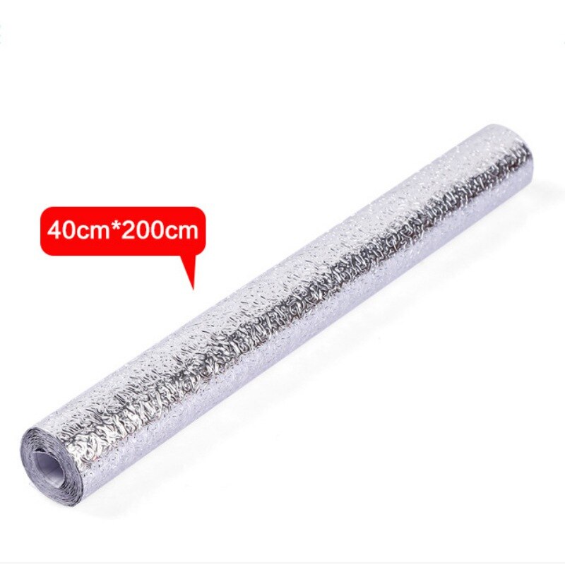 High Temperature Resistant Aluminum Foil Stickers Oilproof Waterproof Self-Adhesive Kitchen Backsplash Wallpapers Stove Sticker: Default Title