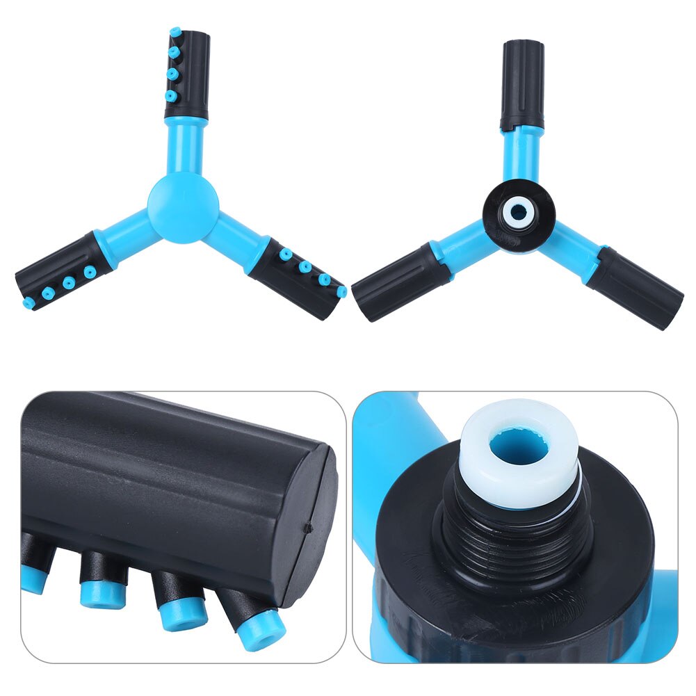 G1/2 Inch Plastic Sprinkler Head 3 Arm Rotating Sprinkler Head Movable Irrigation Nozzle Garden Lawn Garden Watering Supplies