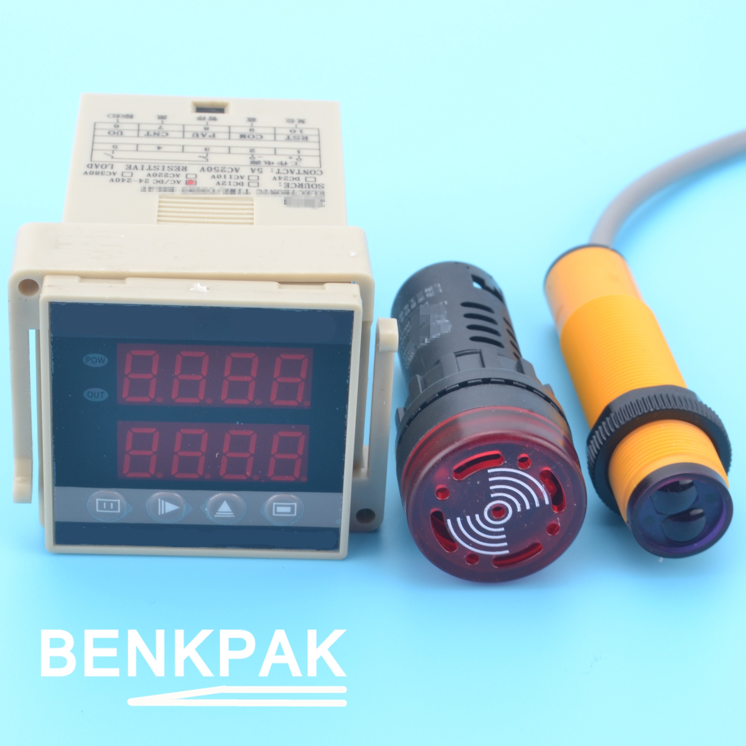 AC of DC teller met alarm buzzer verstelbare optische switch sensor 10-30cm