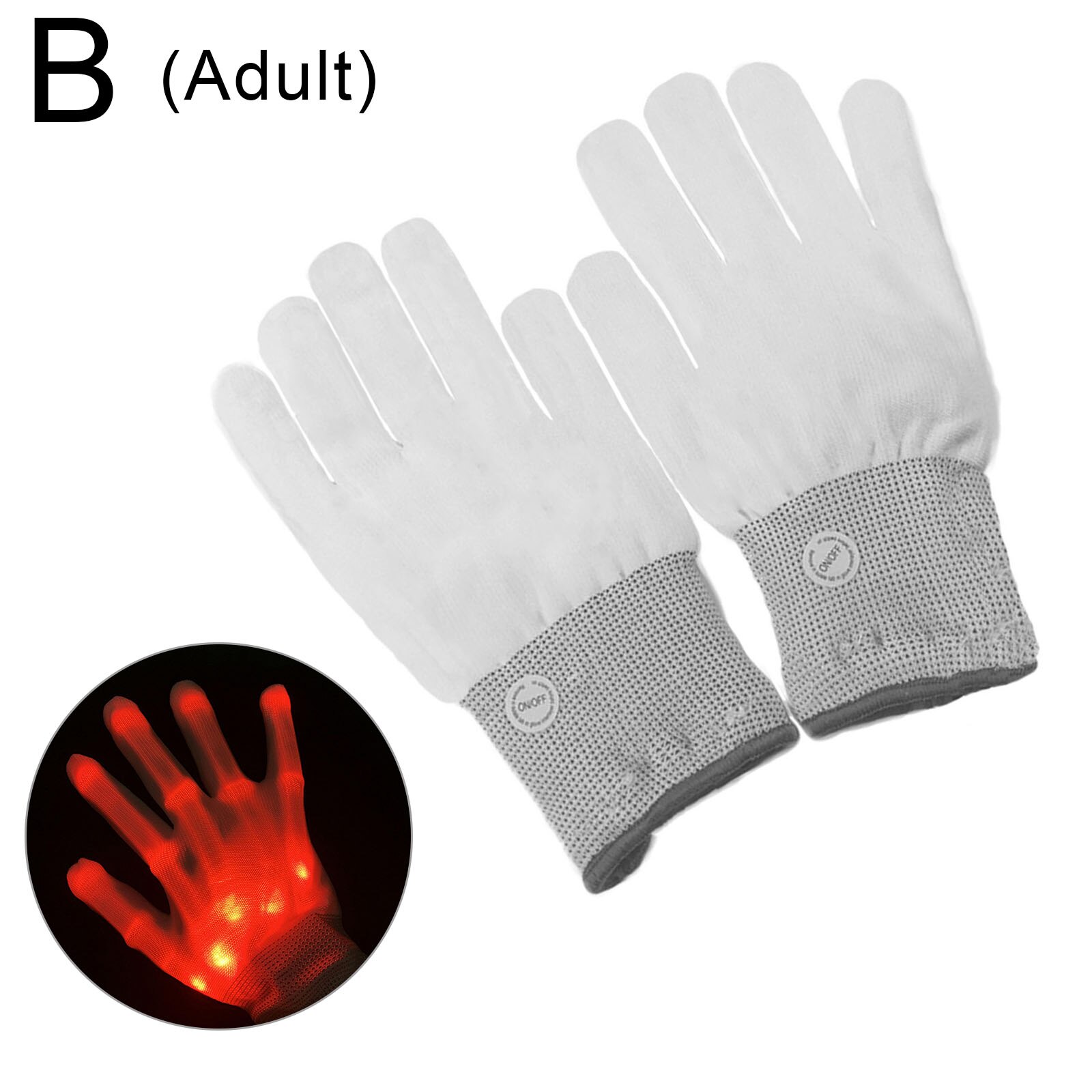 LED Luminous Hand Finger Gloves Halloween Christmas Costume Dance Decor Hand Bone Gloves Festival Accessory NOV99: Green