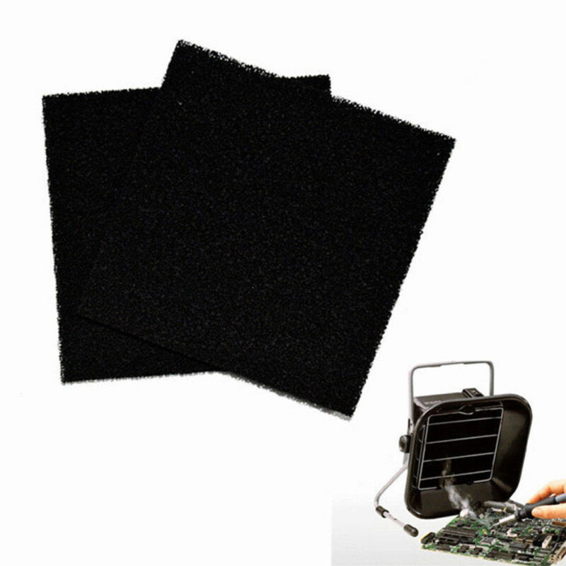 5 esponjas de filtro de carbón activado negro de 13*13*1cm para 493 absorbente de humos de soldadura esponja de escape de humo ESD