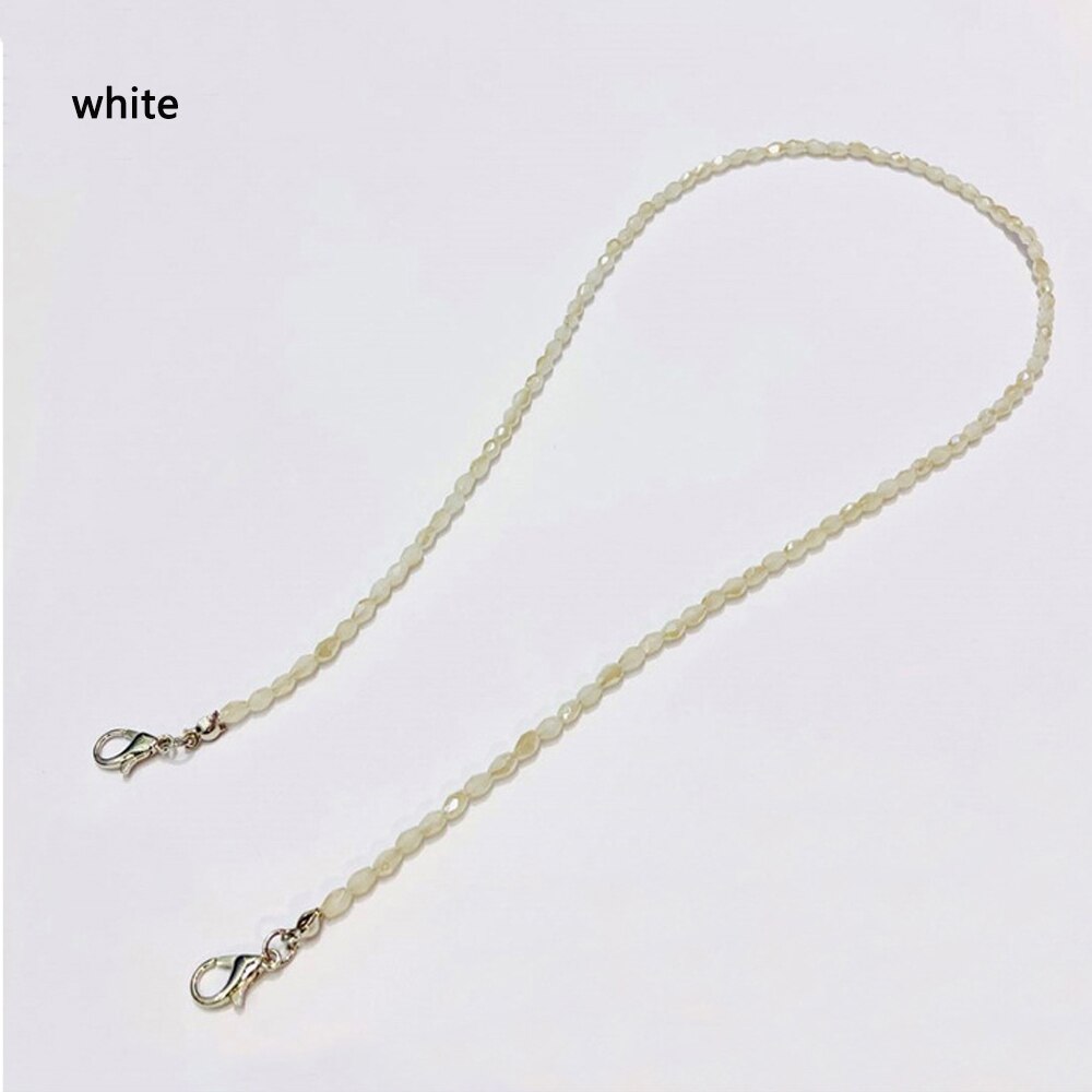1 stuk masker houder riem anti-verloren bril ketting leesbril ketting lanyard unisex zonnebril touw clip vast brilmontuur: white1