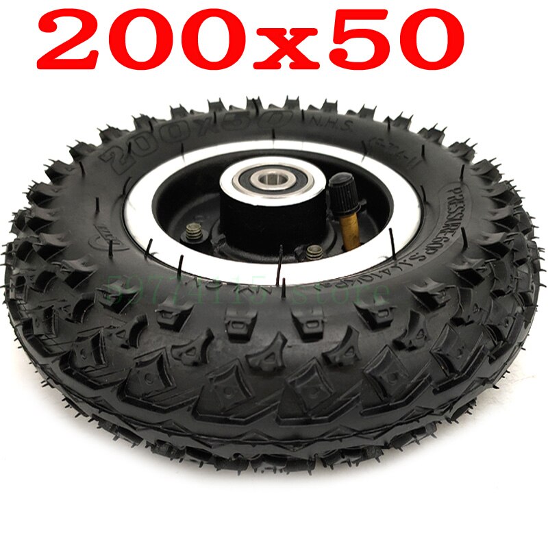 200x50 Pneumatic Wheel With Off-road Tire For Mountain Scooter and Mountain Skateboard: Default Title