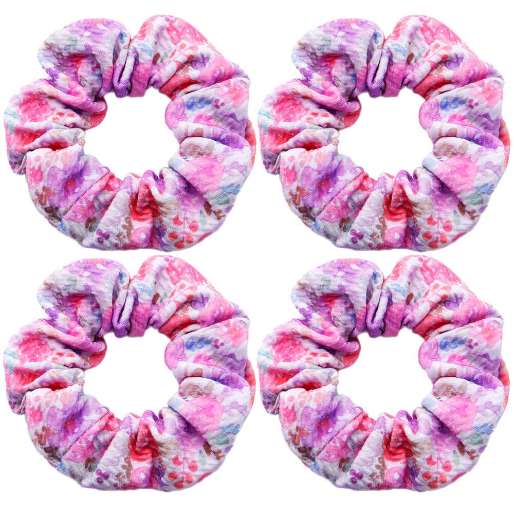 Trykt bullet liverpool hår scrunchies 1 stk, stretchy hestehaleholder, hårbåndtau for kvinner jente, stoff scrunchies ,,1 yc 10475