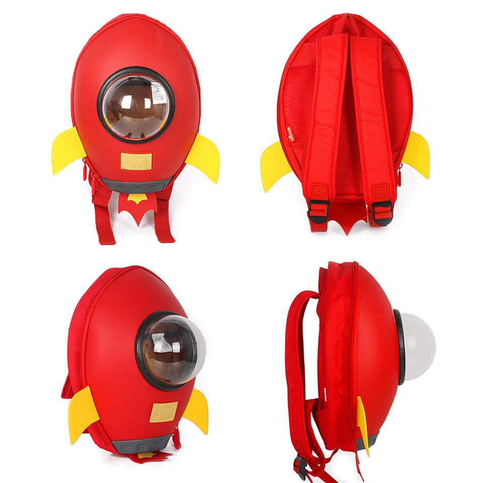 Kinder 3D Rakete Rucksack Jungen Mädchen Cartoon Kinder Rucksäcke Kawaii Kindergarten Tasche Kinder Kind Kleinkind Wasserdichte Vorschule