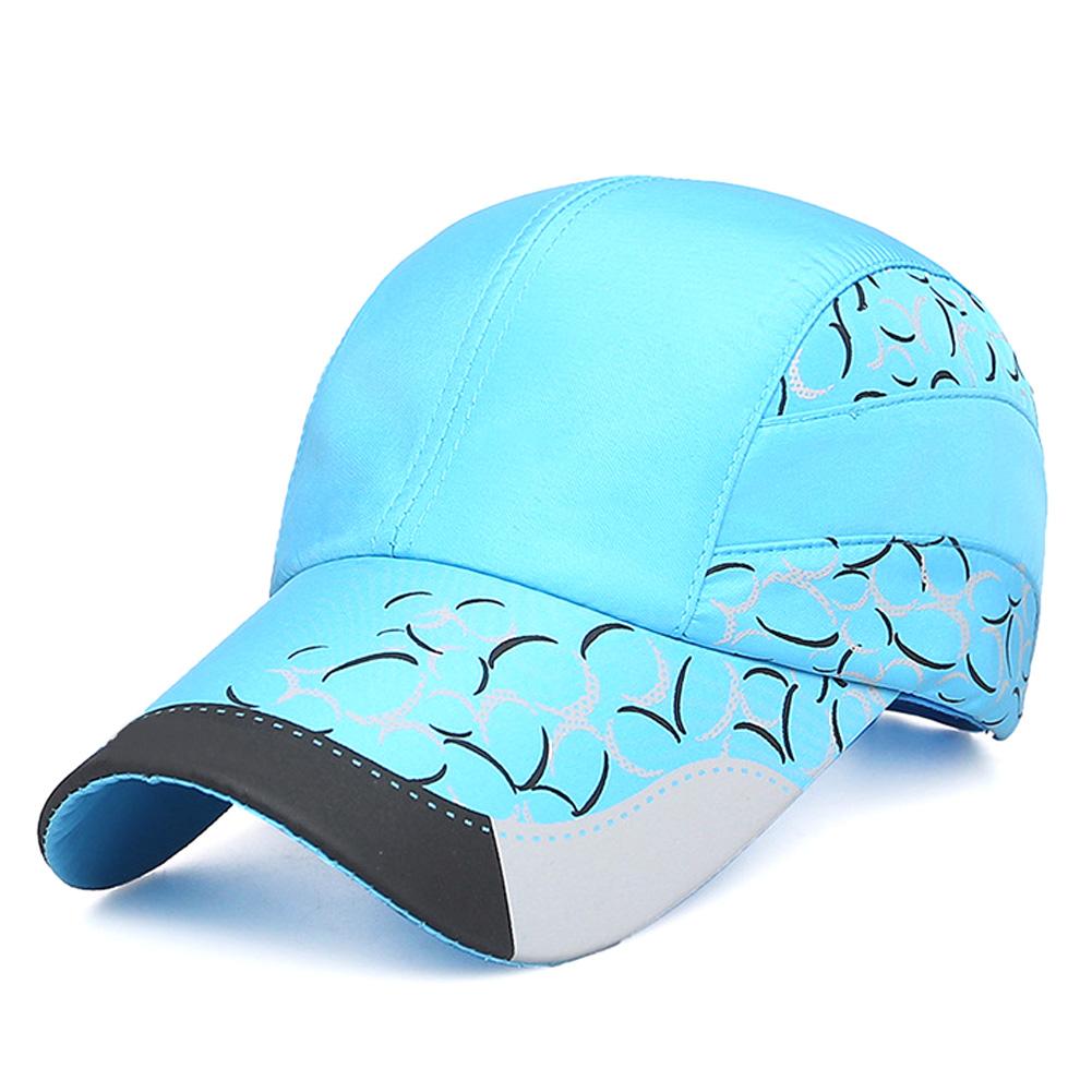 Quick-drying Slim Sports Hat Men's Outdoor Sun Protection Baseball Cap Tennis Cap: Sky Blue