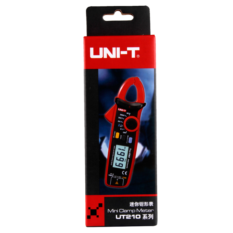 Uni-t  ut210e true rms digital klämma  ut210a/ b/c/d/e ac/dc ström/spänning automatisk räckvidd kondensator kontaktfri multimeter