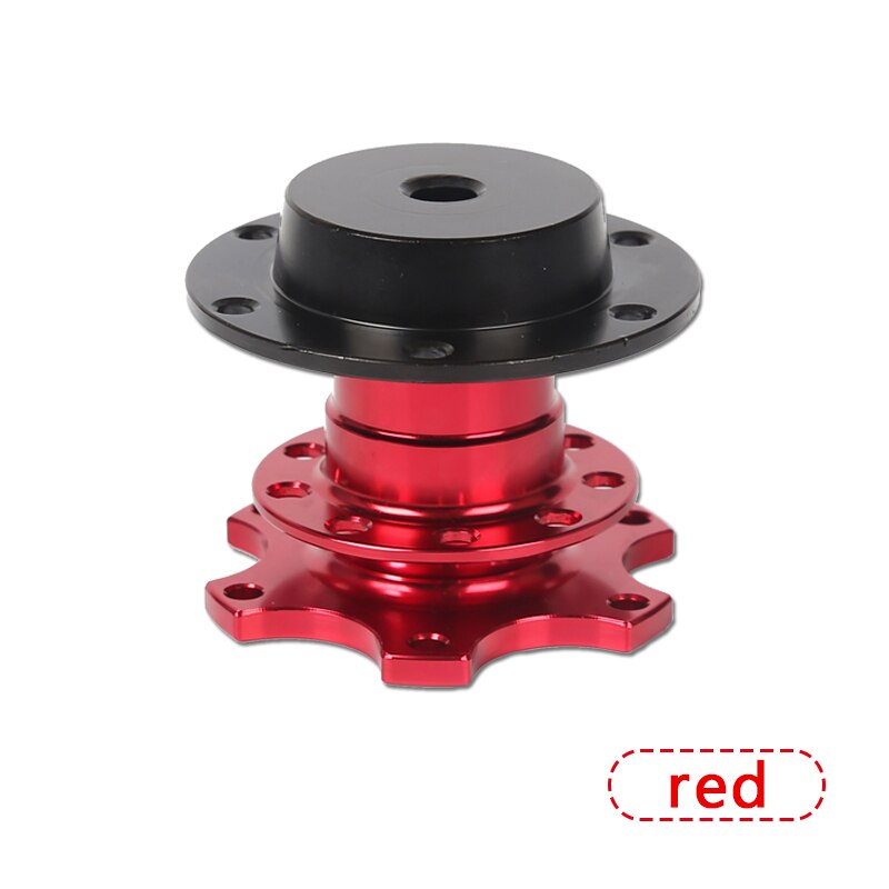 Universal Steering Wheel Quick Release Hub Boss Kit Wheel Hub Adapter For 6 hole Steering Wheel Hub: Red