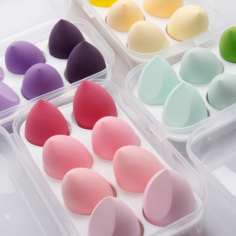 4/8pcs Beauty Egg Gourd Water Puff Makeup Egg Colorful Cushion Cosmestic Sponge Puff Wet and Dry Use Beauty Tool Set