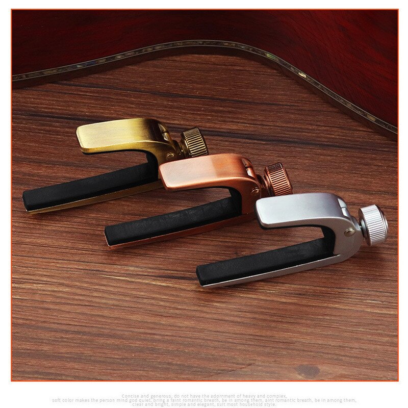 Guitar Capos Electric Acoustic Guitar Capo Bass Violin Ukulele Capotraste Single-handed Tune Clamp Trigger - 3 Colors Metal Capo