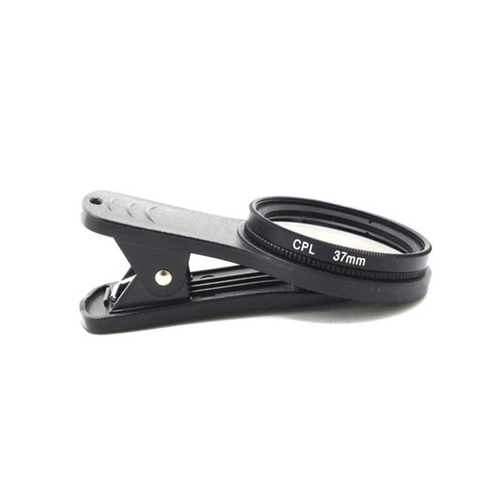 Ultradunne Clip-On Cpl Telefoon Lens Camera Circulaire Polarisator Neutrale Dichtheid Filter 37Mm Lens Camera Lens (Zwart)