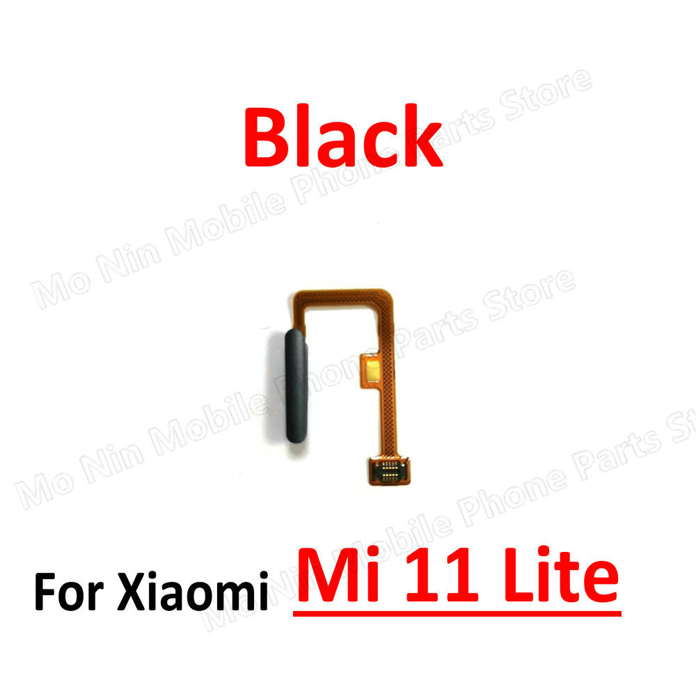 Für Xiaomi MI 11 Lite berühren Ich würde Fingerabdruck Sensor Heimat Geschmack Band biegen Kabel: Schwarz