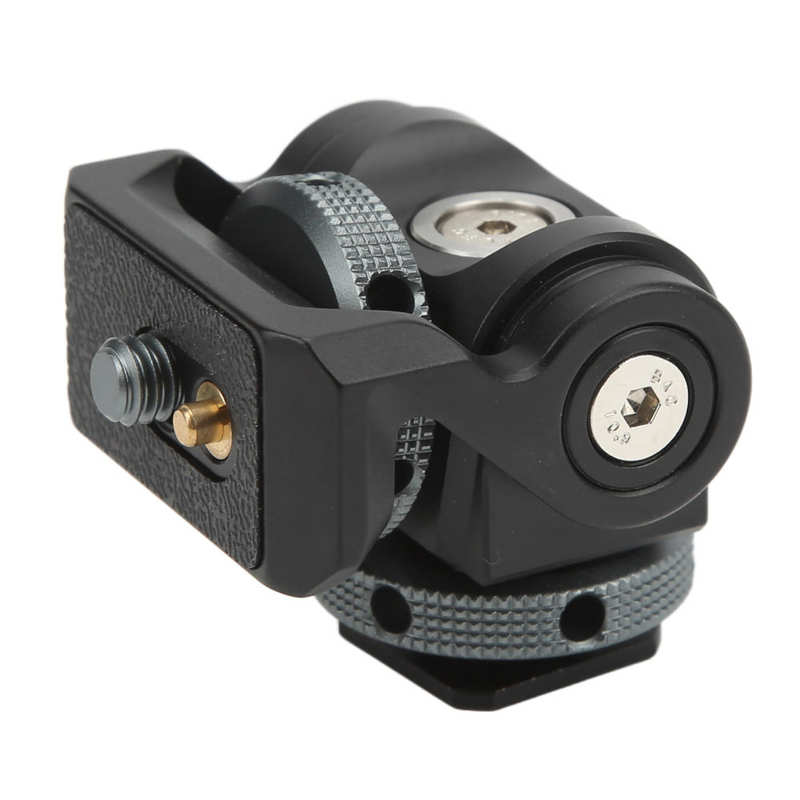 Shoe Adjustable Monitor Holder Mount Camera Pan 360 Degree Tilt 140 Degree with 1/4in Mounting Hole for Monitor