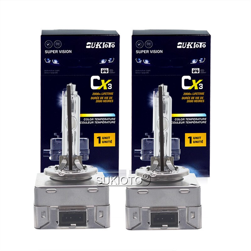 SUKIOTO 2 pièces OEM tout métal griffe D1S xénon HID lampes 4300K 5000K 6000K 8000K 35W D1S 55W D3S Auto Light D1 D3 ampoules de remplacement