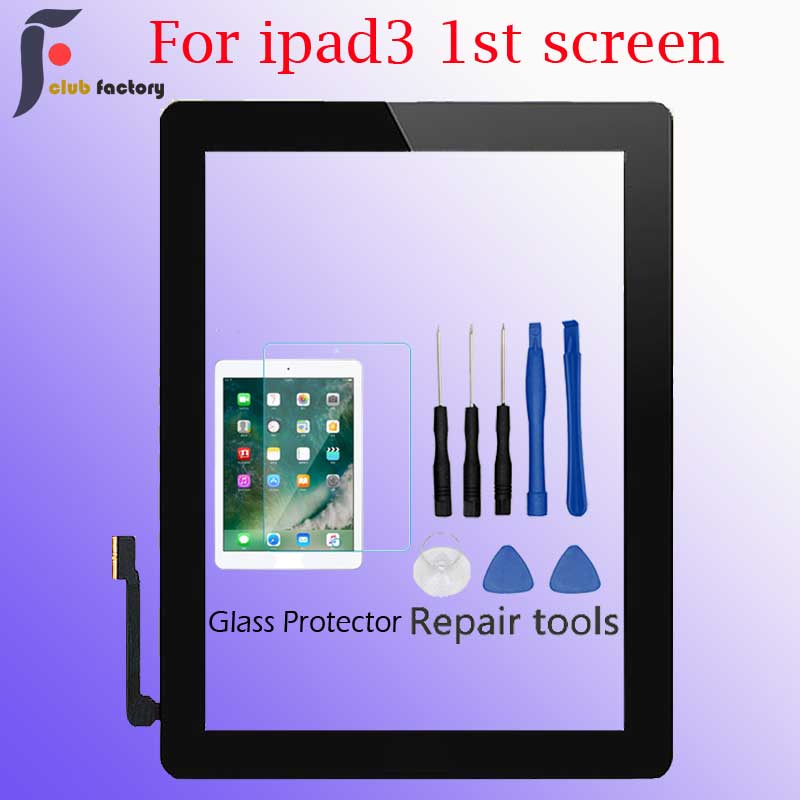 Digitizer voor iPad 3 (Zwart/Wit) 9.7 Inch Touch Screen A1416 A1430 A1403 LCD Outer Touch Screen Digitizer Voor Glas Panel