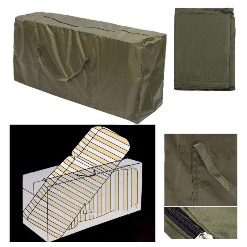 Coussin extérieur housse de rangement sac étanche léger rectangulaire organisateur de meubles avec poignée fermeture à glissière pour jardin arbre de noël