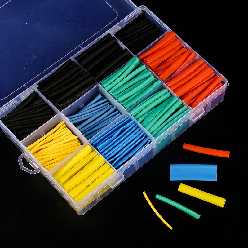 Heat Shrink 164pcs Set Polyolefin Shrinking Assorted Heat Shrink Tube Wire Cable Insulated Electrical Connection Tubing Set