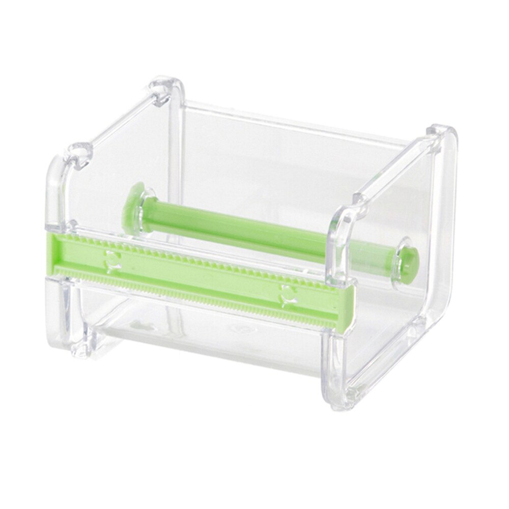 Japanese Stationery Masking Tape Cutter Washi Tape Storage Organizer Cutter Office Tape Dispenser Supplies: Green