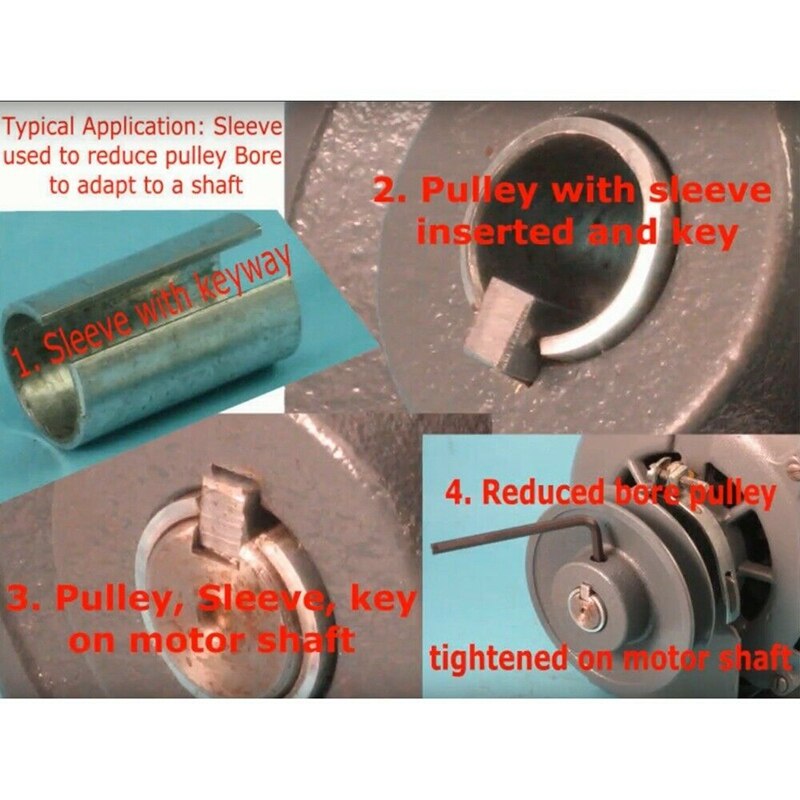 5/8 inch x 3/4 inch x 3 inch Shaft Adapter Pulley Bore Reducer Sleeve Bushing Sheave & Key Engines Parts