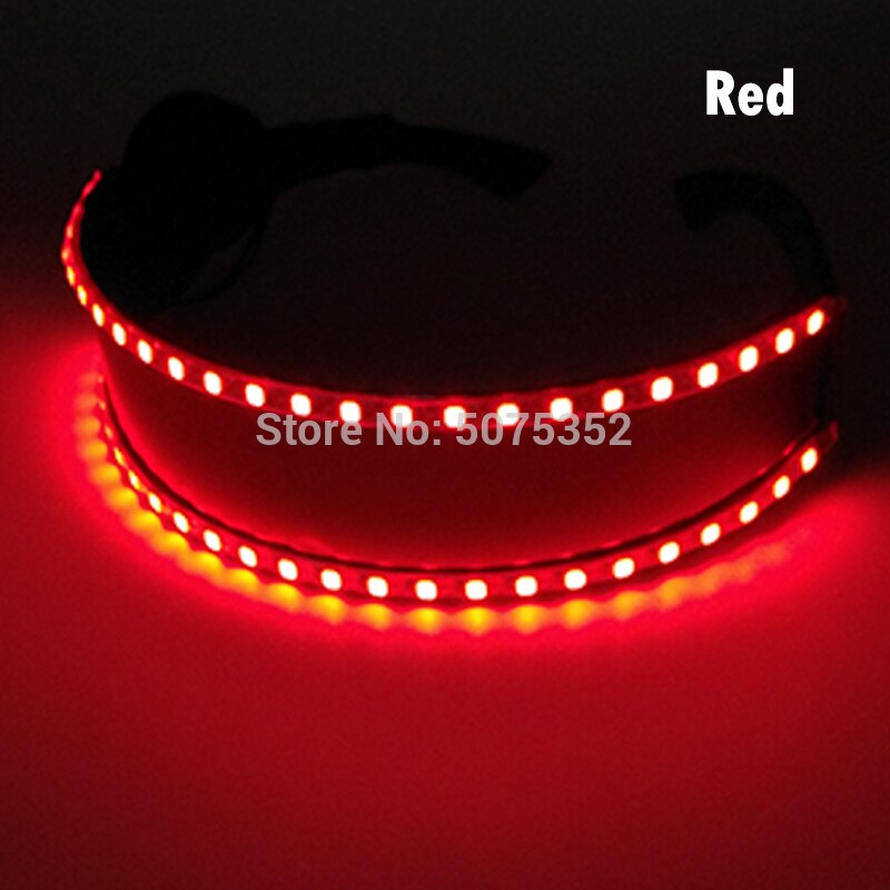 Neue LED Licht hoch Sonnenbrille Coole Leucht Gläser für DJ tanzen Party Bühne Zeigen Licht Brillen Liefert Kostüm Requisiten: rot