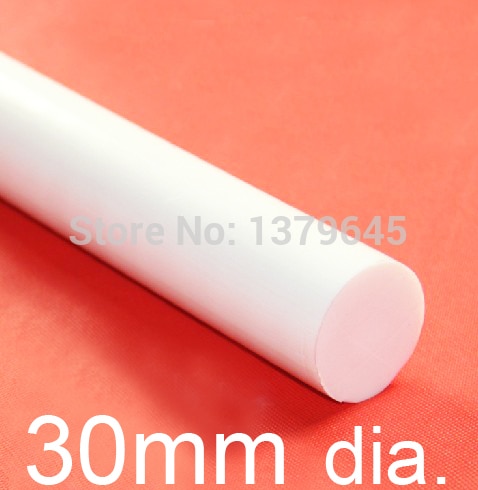 30mm diameter 10cm length PTFE Rod ETFE PTEE Wand polytef polytetrafluoroethylene TFE ETFE tetrafluoroethylene bar