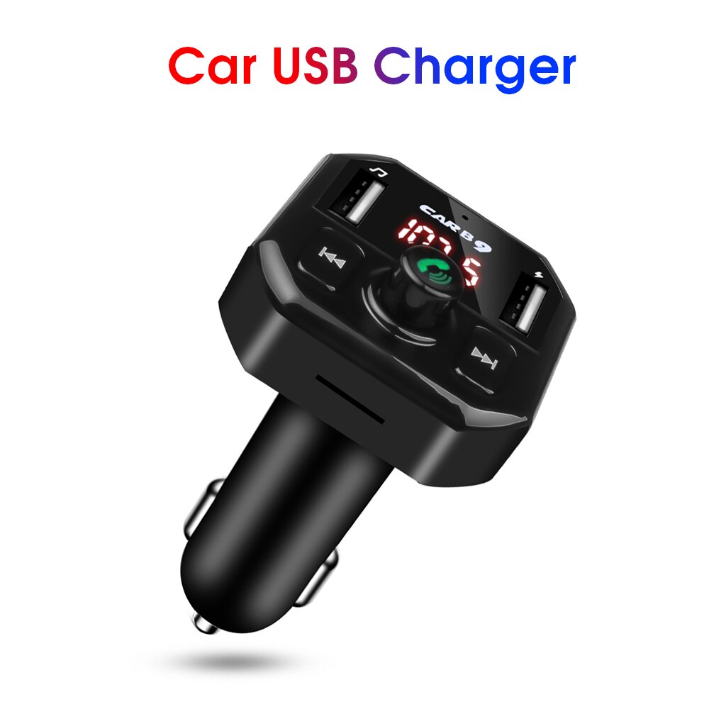 Kebidu handy-ladegerät mit zwei usb-anschlüssen, 3.1a -ladeadapter, automatischer led-anzeige, freisprechfunktion, fm-schnellladefunktion und sender für mobiltelefone