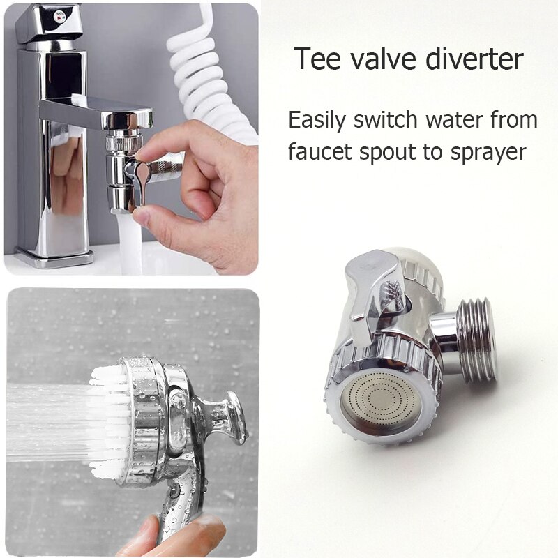 Zloog Beauty Salon Shower Head High Pressure Faucet External Short Showerhead with Comb