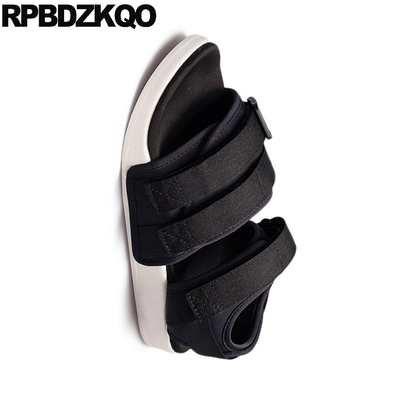 Schoenen zwarte sneakers mode ademende heren sandalen zomer outdoor riem platte sport blauw casual inheemse open teen