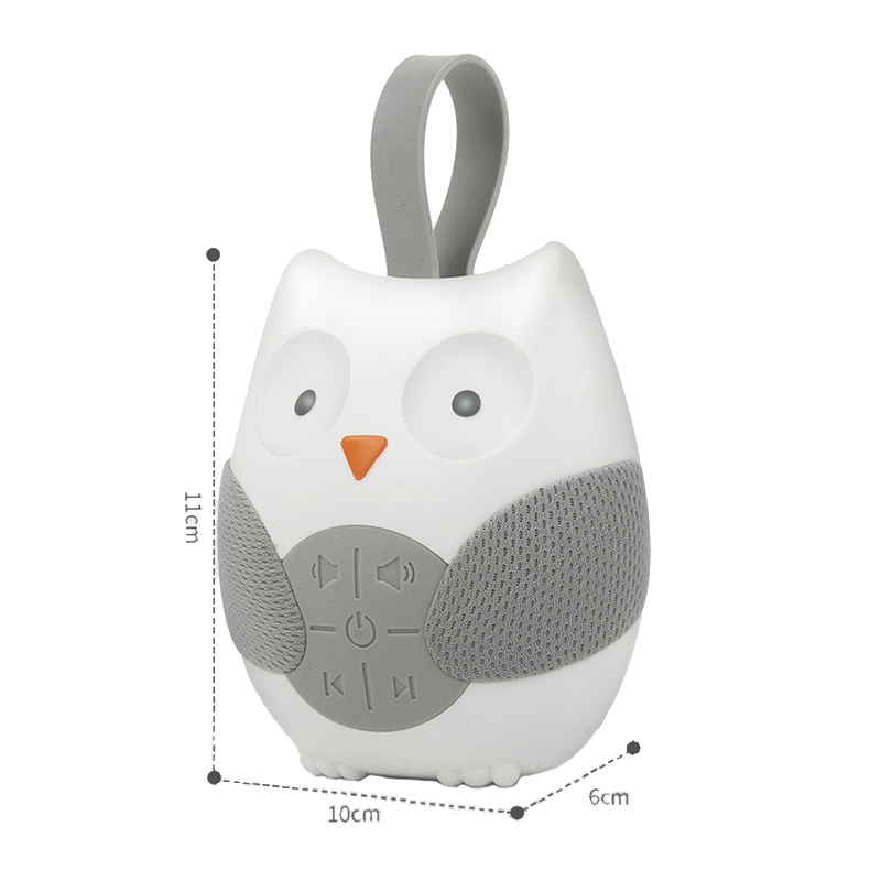 Baby Slaap Cartoon Uil Witte Ruis Machine Fopspenen Sound Record Voice Sensor met 12 Rustgevende Geluid Auto-off Timer babyfoon