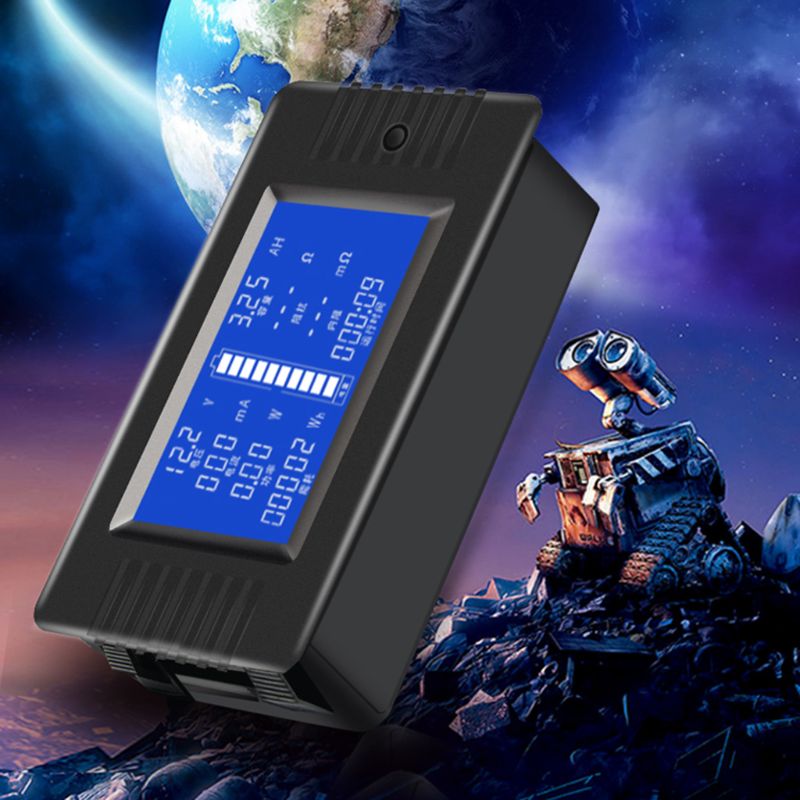 Dc 0-200v 50a/100a/200a/300a batteri tester monitor spænding strøm impedans kapacitet watt ampere effekt energi tid måler  g8tb