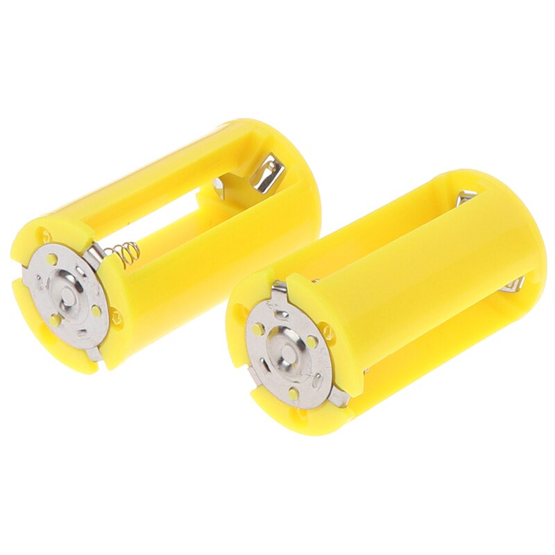 2pcs 3 AA To D Size Battery Holder Converter Adapter Switcher Plastic Case Box