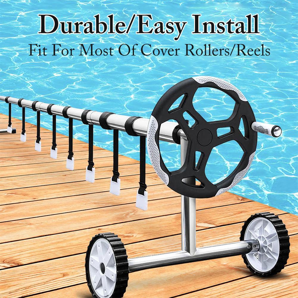 Solar Pool Cover Reel Attachment Kit Firm Sturdy Swimming Pool Solar Reel Tube Blanket Straps Kit Pool Reel Accessory
