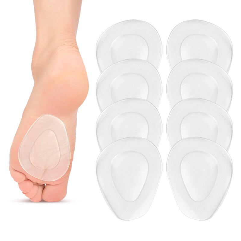 2Pcs Schoen Pads Voorvoet Kussen Siliconen Massage Antislip Hoge Hakken Binnenzool Pijnbestrijding Anti-Slip Middenvoet Voet ondersteuning Zolen