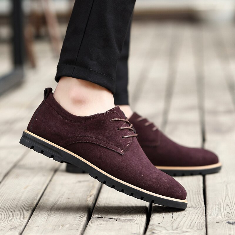 Schwein Wildleder Geschäft Schuhe Männer Elegante Neue Formale Schuhe Mann Hochzeit Schuhe Spitze hoch Solide Neue Jahr Schuhe für männer