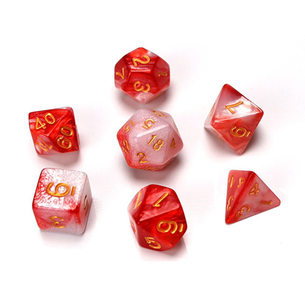 7 teile/satz Würfel Digitale Multi Sided Acryl Würfel Für RPG Dungeons Und Drachen Bord Spiele Würfel