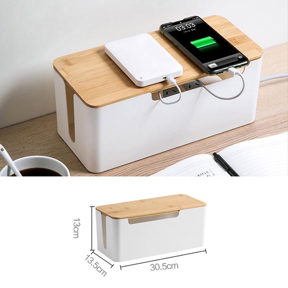 Plug Board Socket Storage Box Bracket Cable Home Decor Desktop Organizer Safety Plug Board Socket Container: L